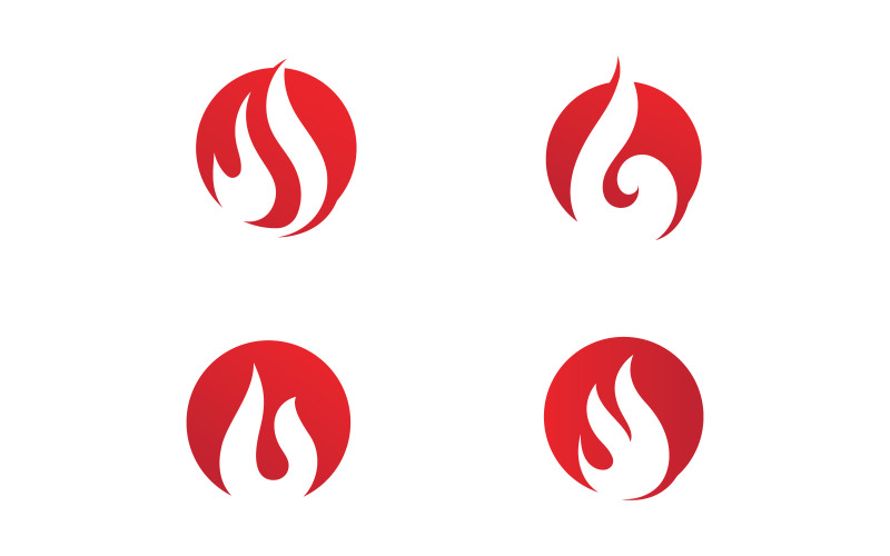 Вогонь полум'я логотип дизайн вектор шаблон V13