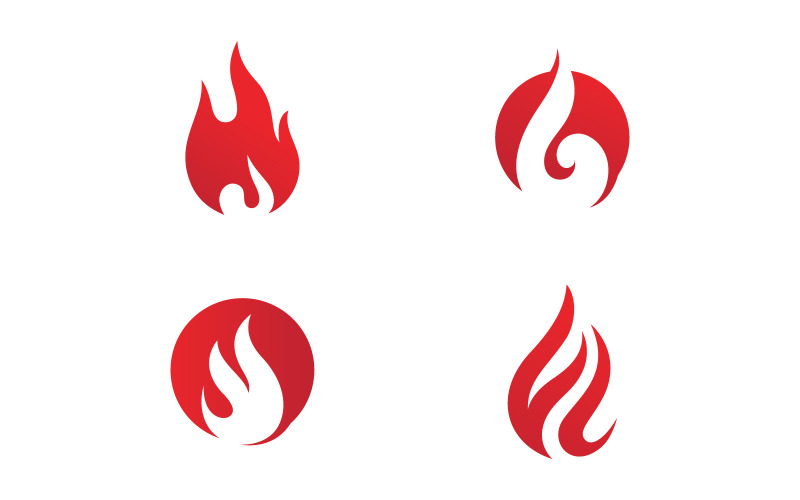 Vuur vlam Logo vector ontwerpsjabloon V15