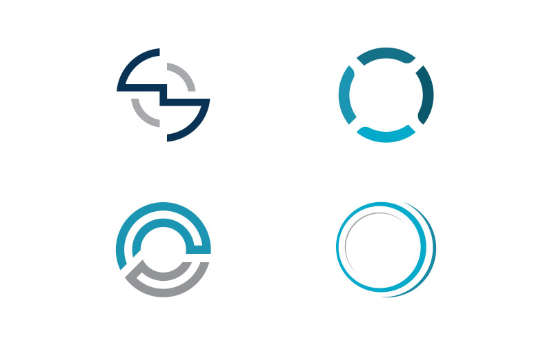 Cirkel logo vector en pictogram ontwerp V9