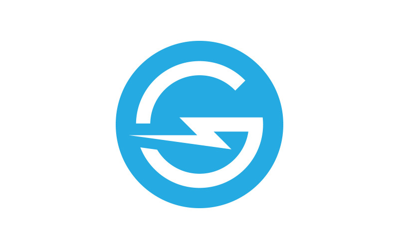 inicjały G ikona logo Wektor szablon projektu V15