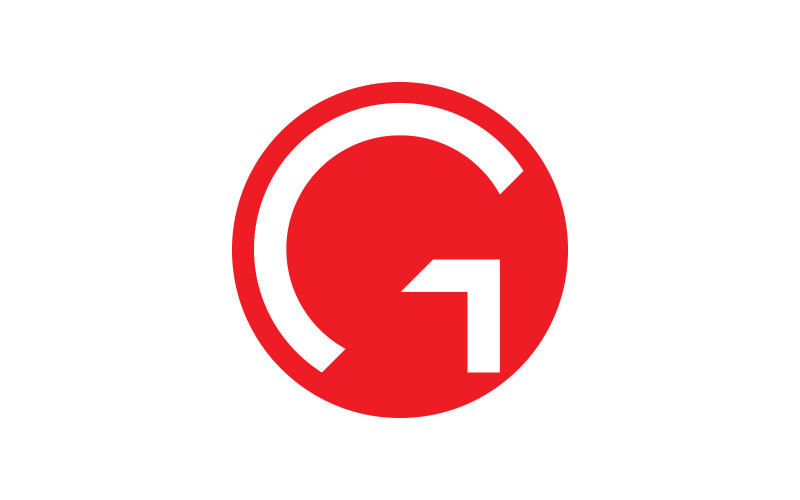 initialer G logotyp ikon Vector designmall V11