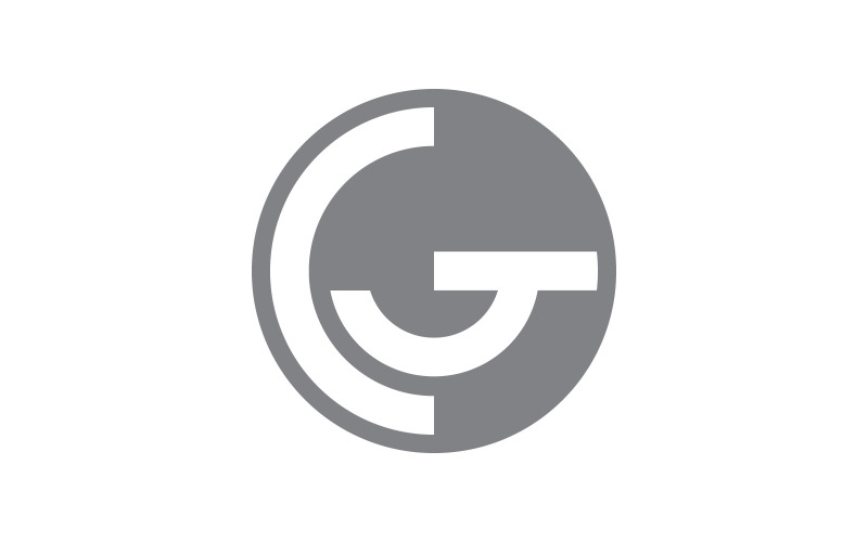 initialer G logotyp ikon Vector designmall V12