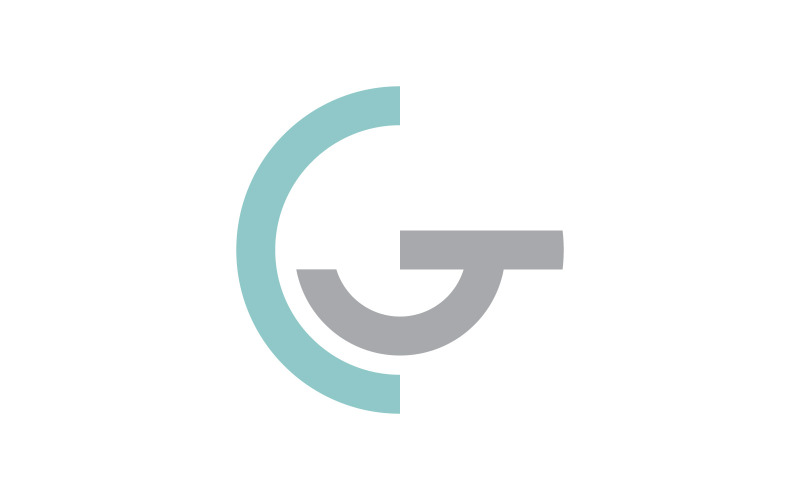 initialer G logotyp ikon Vector designmall V4