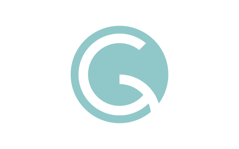 initialer G logotyp ikon Vector designmall V9