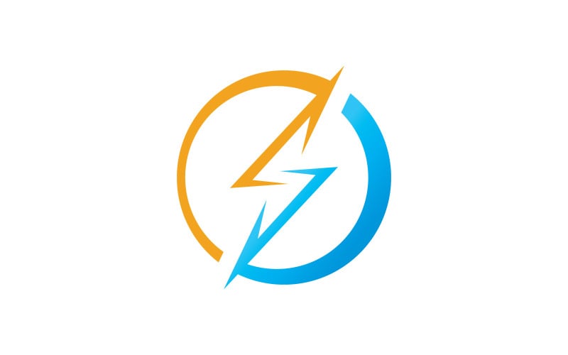 Lightning   Flash logo Template vector icon V12