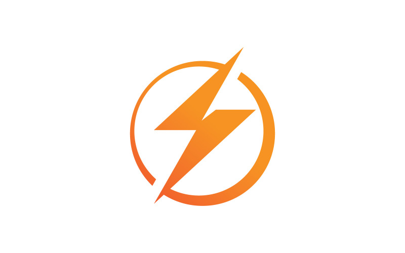 Lightning Flash logo Template vector icon V2