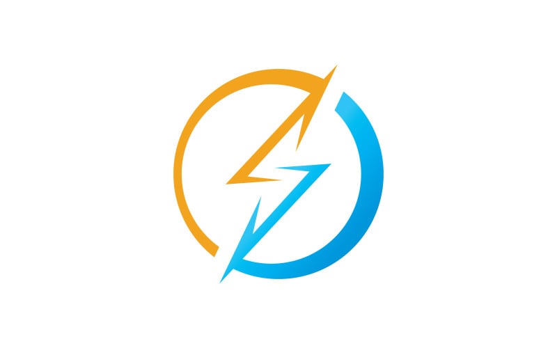 Logo Lightning Flash Icona vettore modello V12