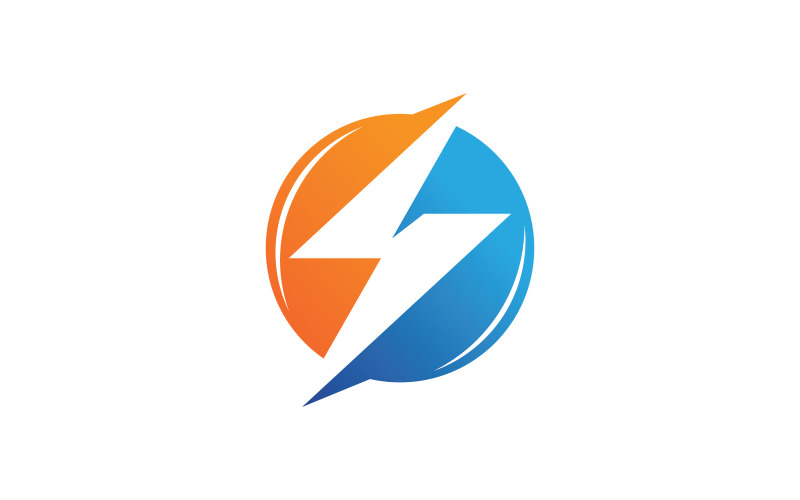 Modèle de logo Lightning Flash icône vectorielle V4