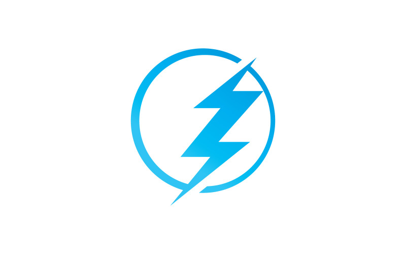 Modèle de logo Lightning Flash icône vectorielle V8
