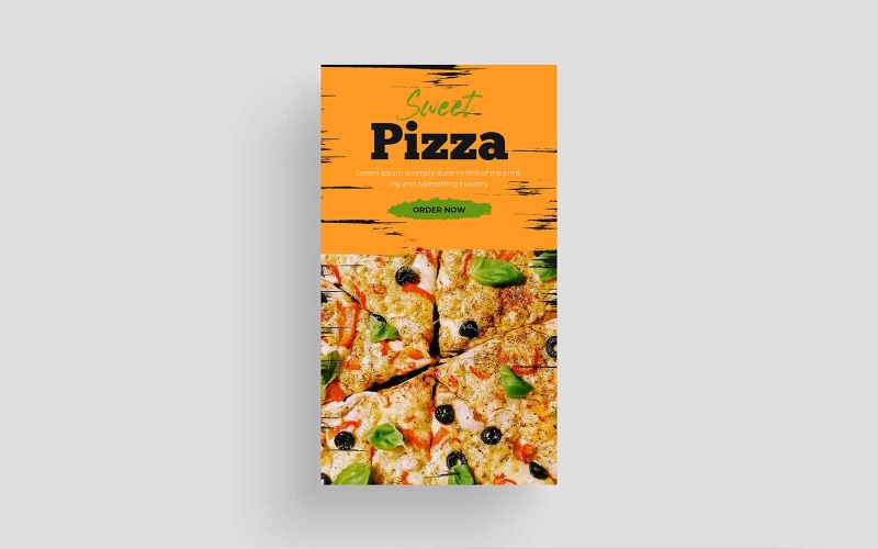 Modelo de história do facebook de pizza