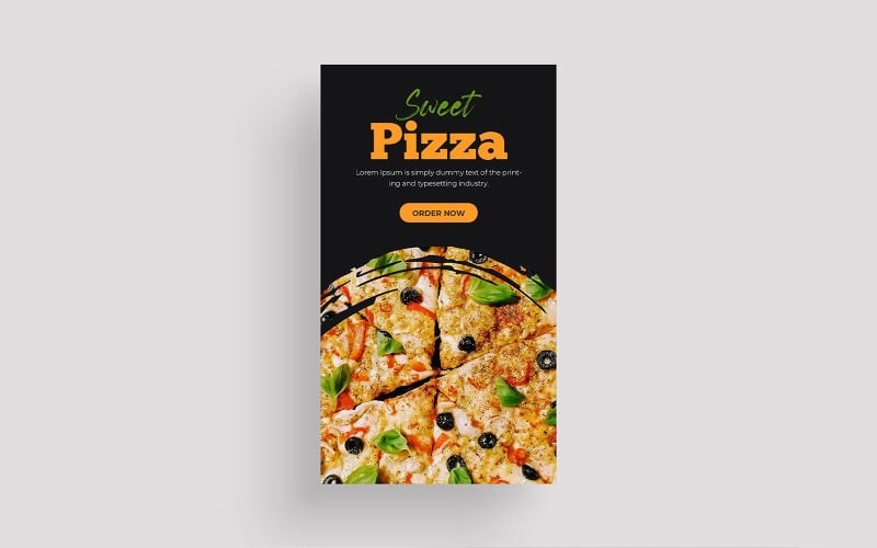 Hot Pizza 2024 Instagram Post Template TemplateMonster   Pizza Facebook Story Design 294748 Original 