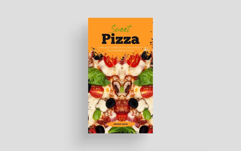 Pizza-Story-Vorlage für soziale Medien