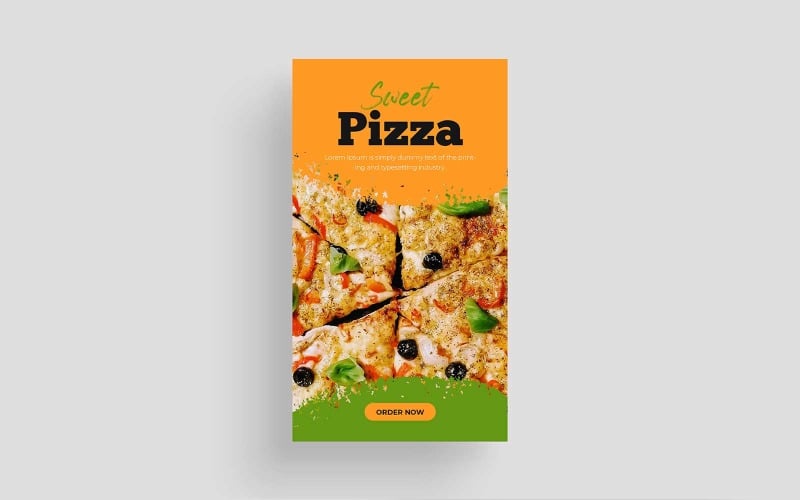 Progettazione della storia di Instagram della pizza