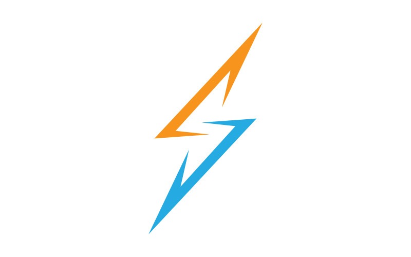 Значок вектора шаблона логотипа Lightning Flash V10
