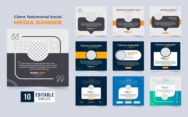 Client Testimonial Collection Vector - TemplateMonster