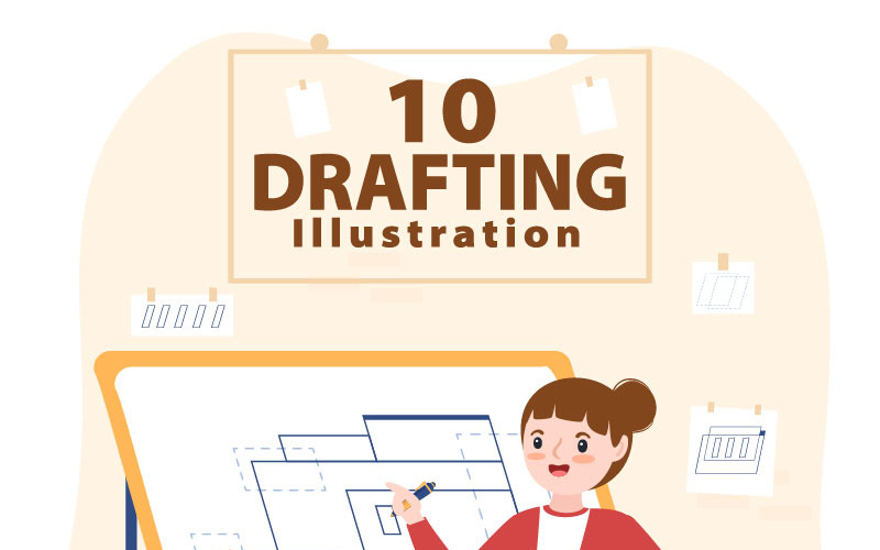 10 Ilustración de trabajo de redacción