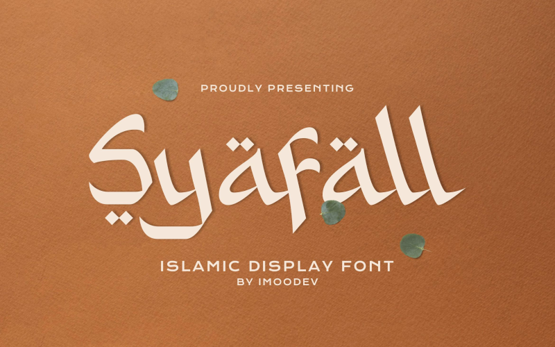Syafall Moderne arabische Schriftart