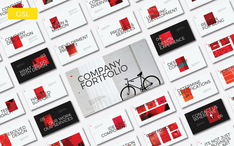 Modello di presentazione del portfolio aziendale Presentazioni Google
