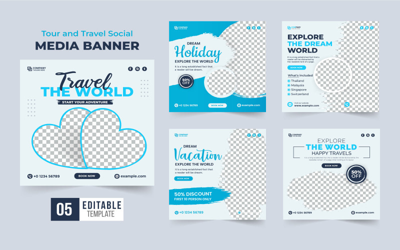 Tour and Travel Post Bundle sociálních médií