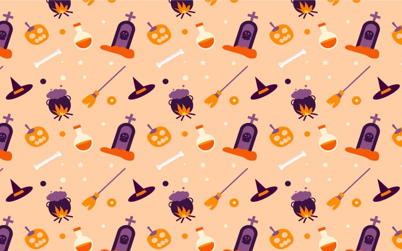 Conception de vecteur de motif Halloween sans couture