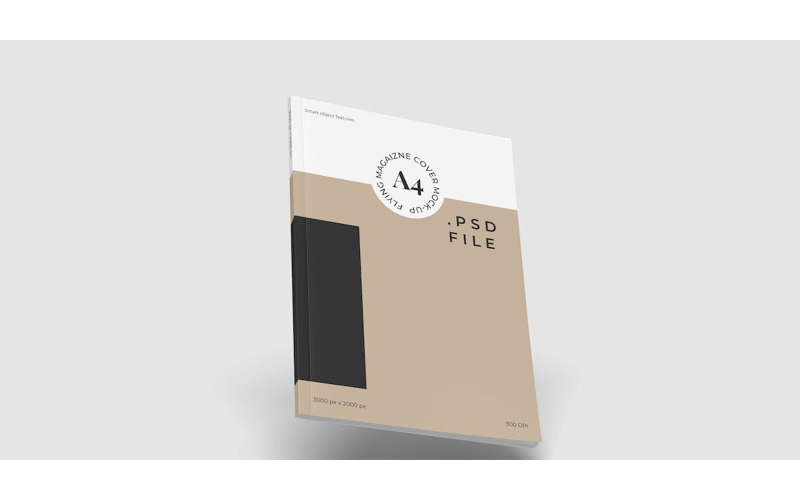 Flying A4 Tijdschrift Cover Mockup