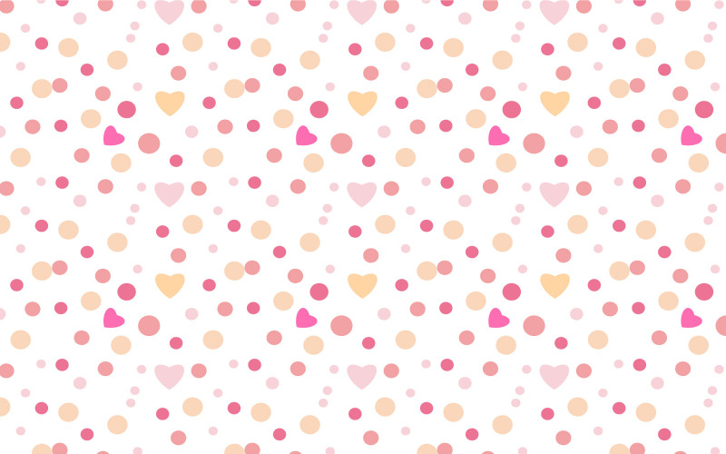 Fondo de patrón de puntos con forma de amor