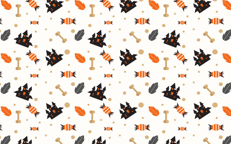 Halloween Abstract Pattern Vector Design