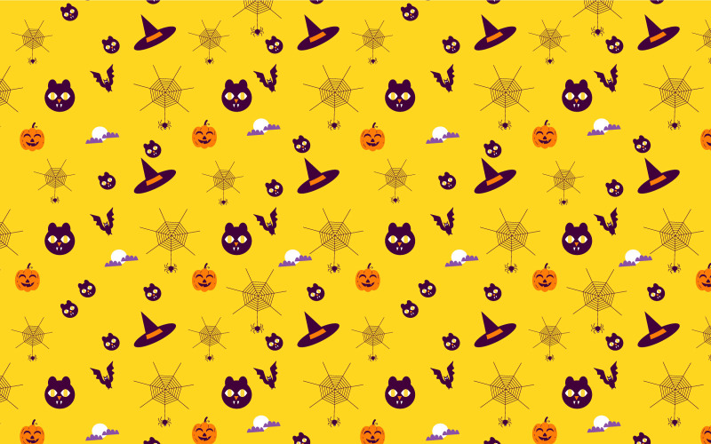 Halloween Seamless Pattern Dekoráció