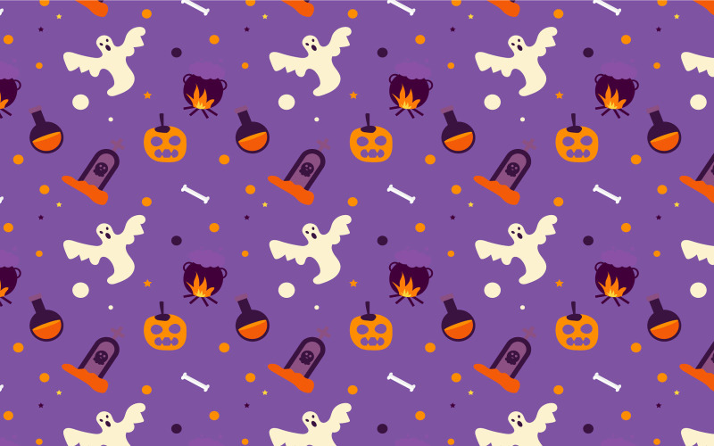 Хэллоуин шаблон на фиолетовом фоне
