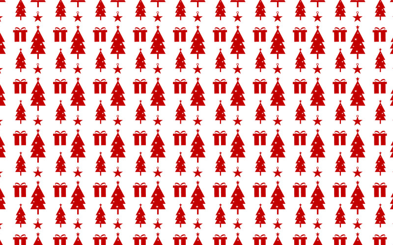 Minimal Christmas Pattern Decoration Vector