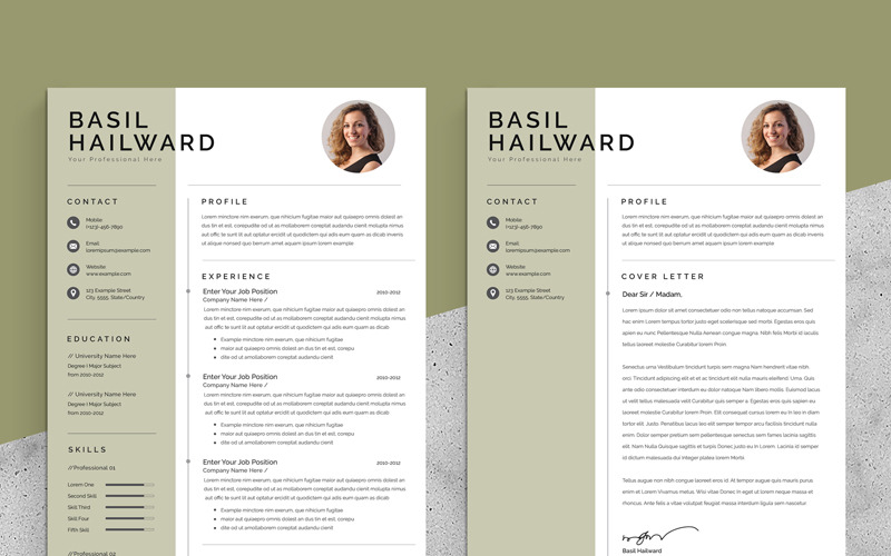 Modèle de CV avec un design moderne