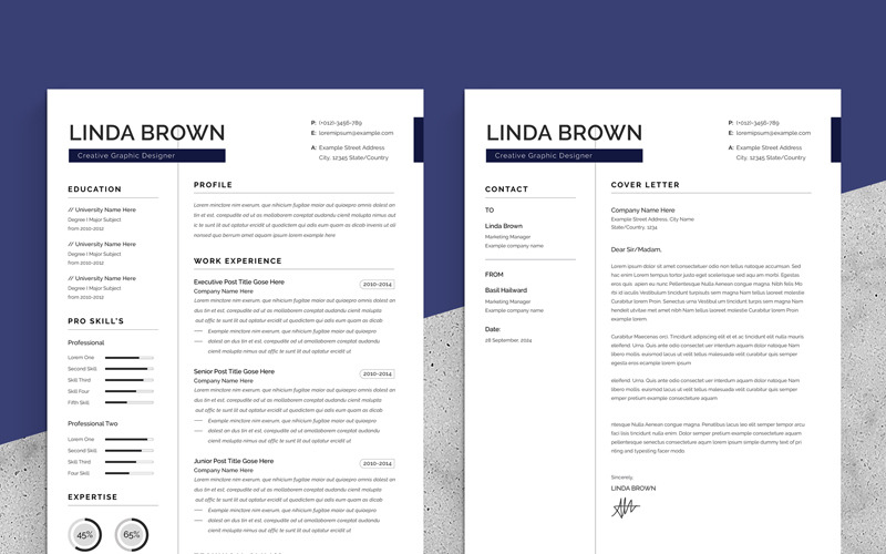 Modèle de CV créatif avec photo