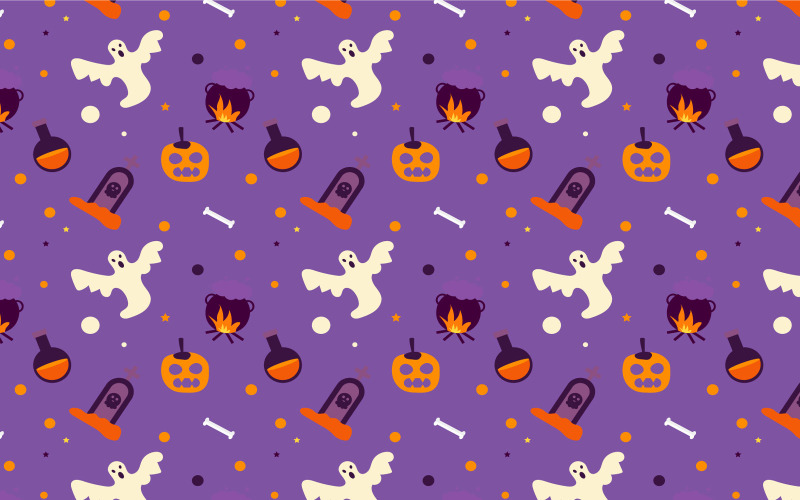 Modello di Halloween su sfondo viola