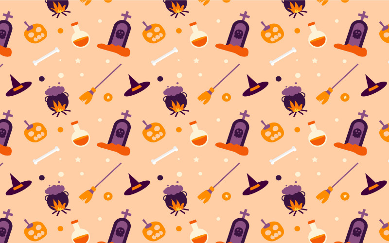 Naadloos Halloween-patroon Vectorontwerp