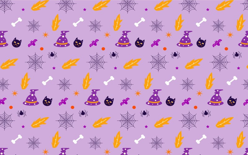 Naadloze Halloween-patroonelementen