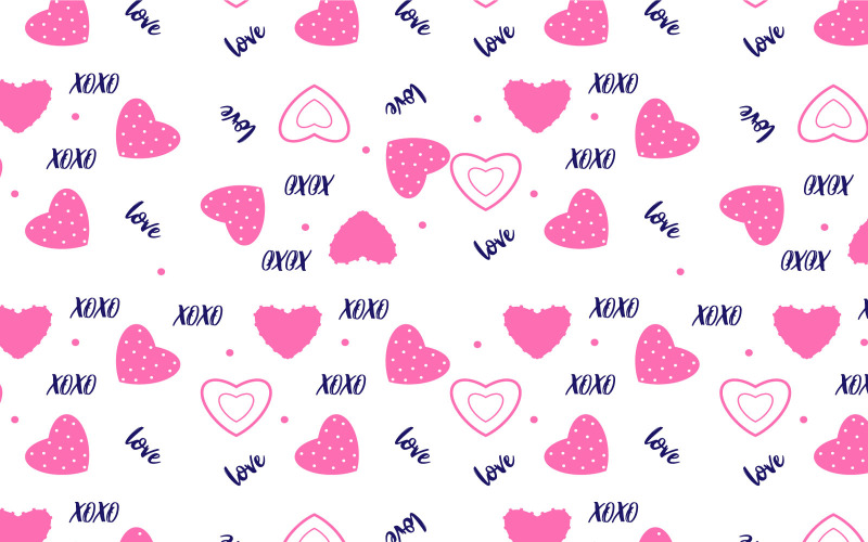 Projeto bonito do vetor do fundo do teste padrão do amor