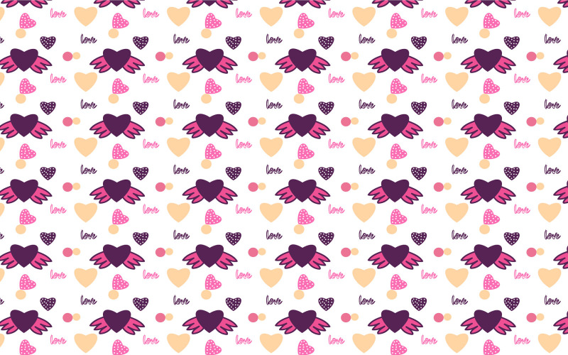 Vecteur de fond de motif d'amour abstrait