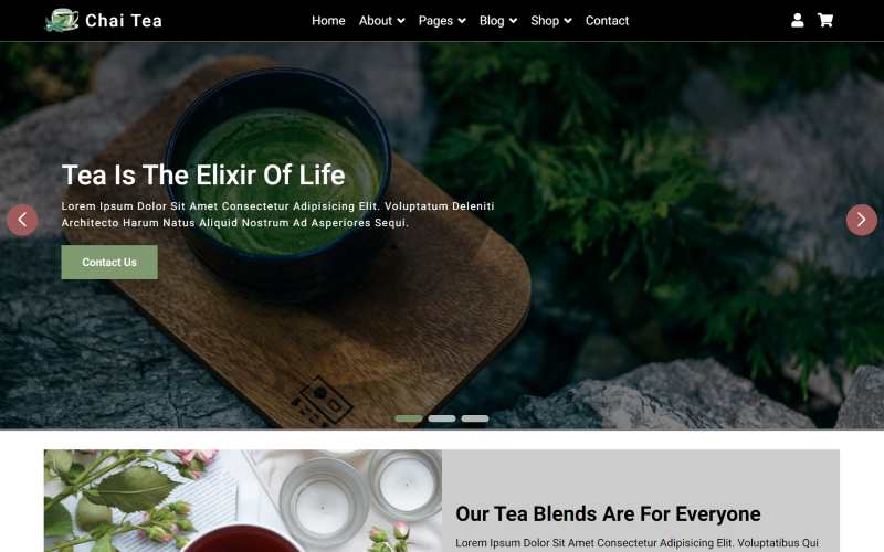 Chai Tea - Tea Shop HTML5 Website Template