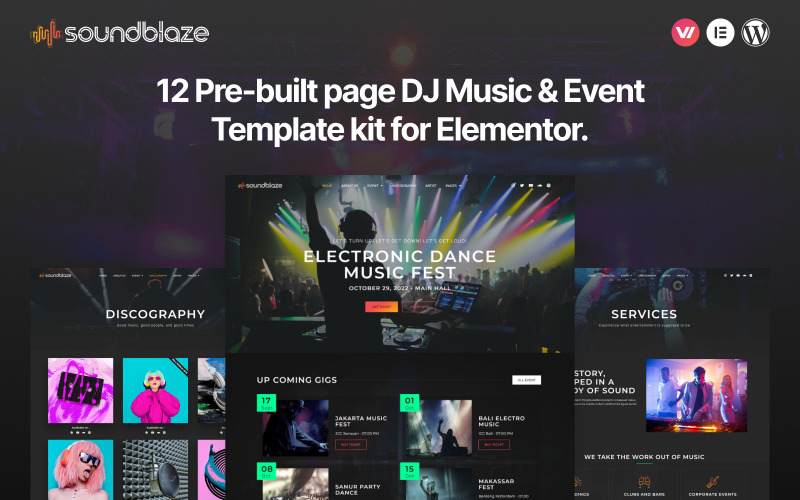Soundblaze — набор шаблонов для музыки и мероприятий