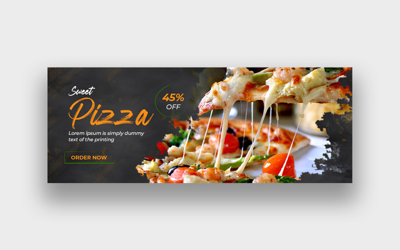 Foto di copertina dei social media per la pizza