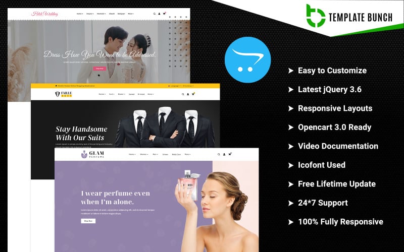 Hitch - Wedding and Suit with Perfume - Адаптивна тема OpenCart для електронної комерції