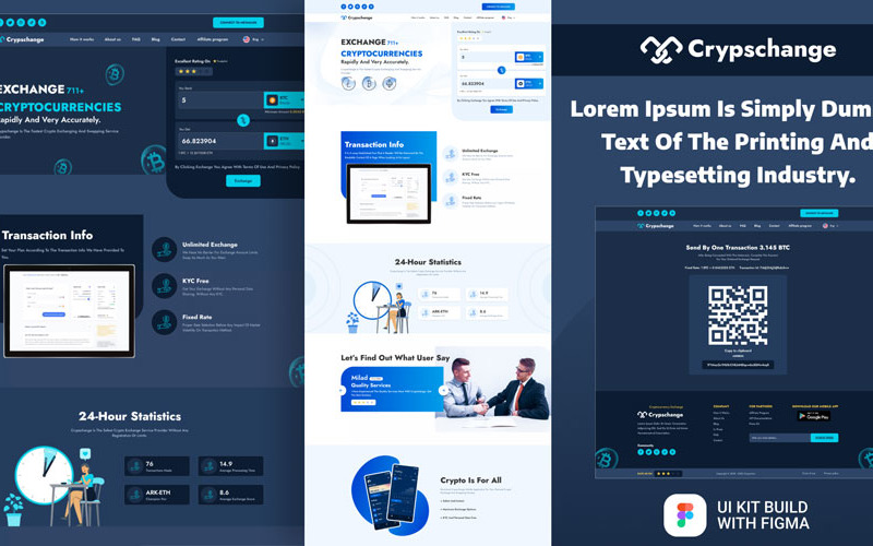 Crypschange - Modello dell'interfaccia utente di Crypto Exchange | Figma