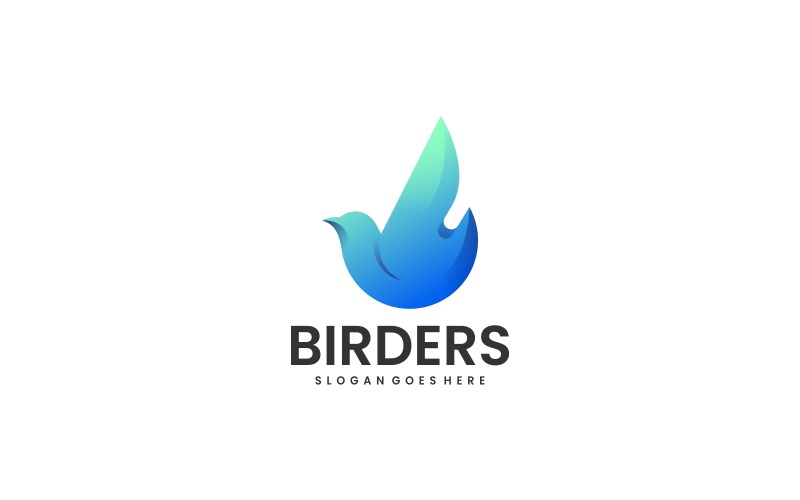 Estilo de logotipo de gradiente de pássaro Vol.8