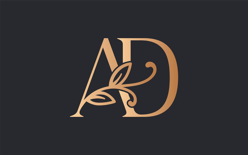 Floral Logo AD merkontwerp