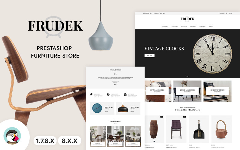 Frudek – тема PrestaShop для меблів, мистецтва та декору