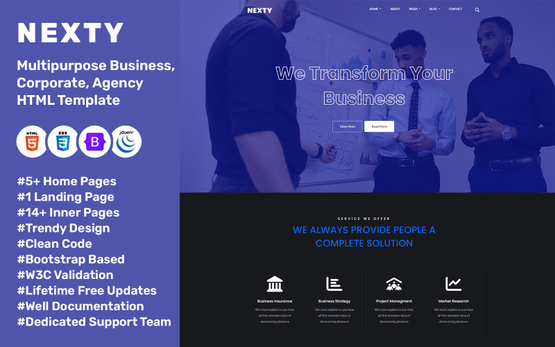 Nexty - 多用途商业、企业、代理 HTML 模板