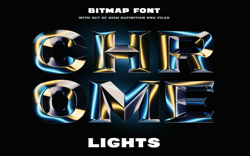 Chrome Lights – растровий кольоровий шрифт