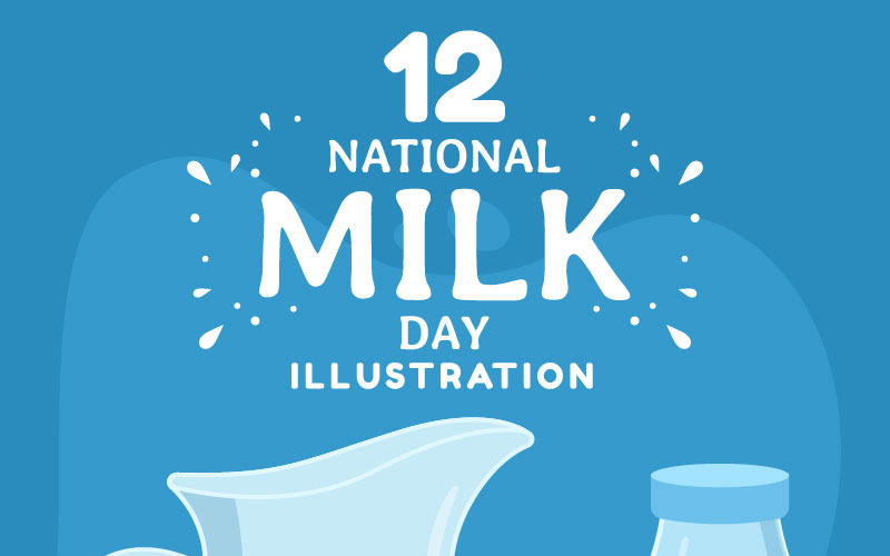 12 Happy Milk Day illusztráció