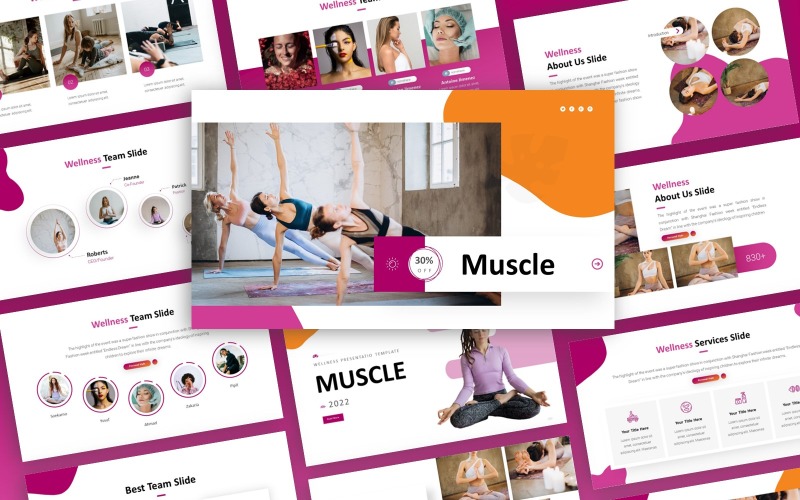 Muscle - Wellness Uniwersalny szablon PowerPoint