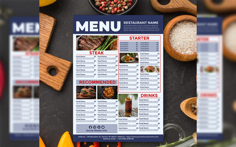 Nowoczesne menu Restauracji #3